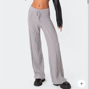 Edikted Kasey Cable Knit Pants